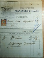 Austria   - WIEN  II - ALEXANDER STRAUSS - Modewaren  -Ferdinandstrasse 27  Rechnung - NVOICE  From  1913  S5.08 - Oostenrijk