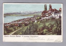 ZH Rüschlikon 1902.IV.27. Rüschlikon  Hotel Und Pension Belvoir B. Niedelbad Foto Künzli - Rüschlikon