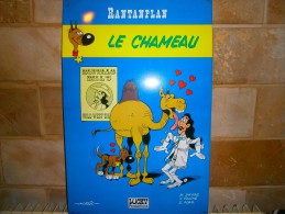 PLAQUE  EN TOLE   LUCKY LUKE   RANTANPLAN   LE CHAMEAU  DIM 60 X 40 - Plaques En Tôle (après 1960)