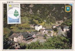 Carte-Maximum ANDORRE FSE N° Yvert 454 (NATURE) Obl Sp 1995 La Massana - Maximumkarten (MC)