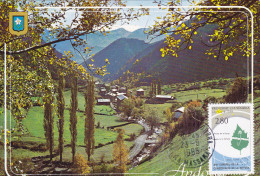 Carte-Maximum ANDORRE FSE N° Yvert 454 (NATURE) Obl Sp 1995 La Massana - Maximum Cards