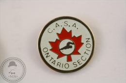 C.A.S.A. Ontario Section - Canada Swimming  - Pin Badge - #PLS - Swimming