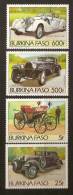 Burkina Faso 1985 N° 645 / 6 + PA 284 / 5 ** Automobiles Anciennes, Benz Victoria, Peugeot 174, Bugatti, Mercedes Benz - Burkina Faso (1984-...)