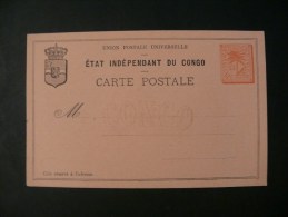 Congo Belge 1888 CP ( Stibbe 3 ) 15c Rouge Palmier ( Neuf ) - Entiers Postaux