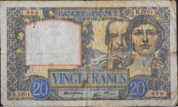 FRANCE 1 BILLET De BANQUE De 20Francs Type Science Et Travail - UJ.20=2=1941. - 20 F 1939-1942 ''Science Et Travail''