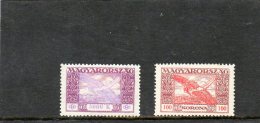 HONGRIE    2 Timbres Poste Aérienne        1924      Y&T: 6 Et 10      (neufs Avec Charnière) - Neufs