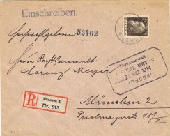 8732. Carta Certificada MUNCHEN (Bayern) Bavaria 1914. 25 Pf - Storia Postale