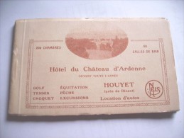 België Belgique Houyet Hotel Du Chateau Mapje Livre Carnet  Détachables Boekje Met 9  Afscheurbare Aanzichtkaarten Oud - Houyet