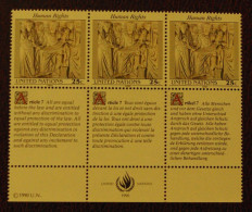 Y1 Nations Unies (New York)  : La Déclaration Universelle Des Droits De L'Homme (II) - Unused Stamps