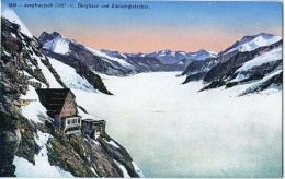 AK SCHWEIZ SCHWITZERLAND JUNGFRAUJOCH  BERGHAUS  ALTE POSTKARTEN - Berg