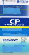 CARTES  D'ENTREPRISE  PEUGEOT  (lot De 3) - Andere & Zonder Classificatie