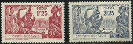 FRENCH OCEANIA..1939..Michel # 135-136...MLH. - Unused Stamps