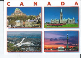 CANADA CAPITALES ET METROPOLES QUEBEC OTTAWA MONTREAL TORONTO - Cartes Modernes