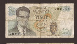 België Belgique Belgium 15 06 1964 20 Francs Atomium Baudouin. 2 H 4866964 - 20 Francs