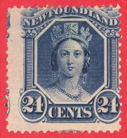 Newfoundland # 31 - 24 Cents -  Mint - Dated 1865-1894 - Queen Victoria /  Reine Victoria - 1865-1902