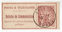 Timbre Téléphone N°26 40c Brun Rouge Sans Fond De Sûreté Cachet EPENOY DOUBS 1910 - Telegraph And Telephone