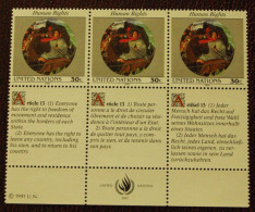 Y1 Nations Unies (New York)  : La Déclaration Universelle Des Droits De L'Homme (III) - Unused Stamps