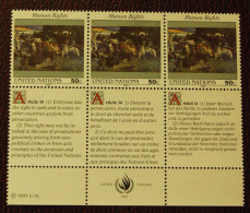 Y1 Nations Unies (New York)  : La Déclaration Universelle Des Droits De L'Homme (III) - Unused Stamps