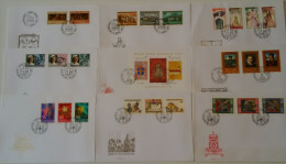 11767# LIECHTENSTEIN LOT 9 LETTRES ANNEE 1985 FDC COMPLETE EUROPA CROIX ROUGE NOEL VADUZ BRIEFE COVER - Cartas & Documentos