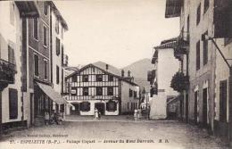 302 - Espelette Env.1910 - Village Coquet - Avenue Du Mont Darrain,non-circule,TB - Espelette