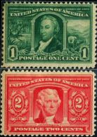 DK0220 United States 1904 President 2v MLH - Unused Stamps