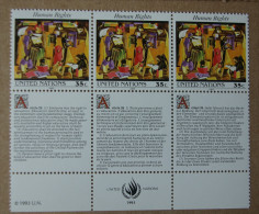 Y1 Nations Unies (New York)  : La Déclaration Universelle De Droits De L'Homme (V) - Unused Stamps