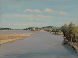 Coquillay Jacques (1935-) - Craie Sur Carton - Montsoreau 49 Maine Et Loire - Pastels