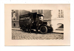 Carte Photo Camion Livraison Grands Magasins De La Samaritaine Avec Conducteur Chauffeur Livreurs En Costume Uniforme - Trucks, Vans &  Lorries