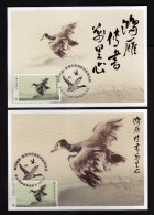 Taiwan (Formosa)- Maximum Card-The Swan Goose Carries A Message Postage Stamp 2014 - Maximumkarten