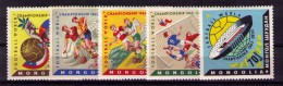 MONGOLIA 1962 -CAMPEONATO DEL MUNDO DE FUTBOL EN CHILE '62 - YVERT 248-252 - 1962 – Chile