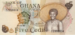 BILLET # GHANA # 1977  # 5 CEDIS  #  PICK 15 # NEUF  # - Ghana