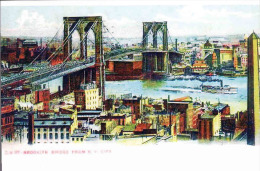 Etats Unis, New York Cca 1900, Brooklyn Bridge, Litho, Reproduction - Brooklyn