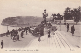 CARTE POSTALE ANCIENNE,MONACO,MONTE CARLO,BORD DE MER,CASINO,LES TERRASSES,ESCALIER,femmes Du Monde,1910 - Otros & Sin Clasificación