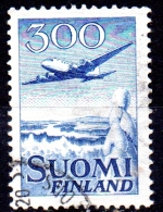 FINLAND 1958 Air - Douglas DC-6 Plane - 300m. - Blue  FU - Used Stamps