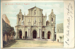 _4Cp-589 : St. Nichola's Church -  Siggieui > Anvers BE  Als Impimé : VALETTA MALTA:... Half Penny 1905... Hoek Geplooid - Malta