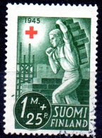FINLAND 1945 Red Cross Fund  - 1m.+25p Builder  FU - Used Stamps