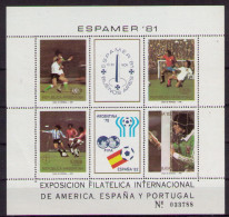 ARGENTINA 1981 Espamer, Football - Blocs-feuillets