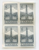 Canada  ** N° 256 -   Totem - Bloc De 4 - - Unused Stamps