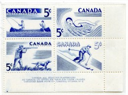 Canada  **    N° 292 à 295 - Sports De Plein Air  - Bloc De 4  . - Unused Stamps