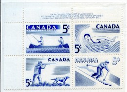 Canada  **    N° 292 à 295 - Sports De Plein Air  - Bloc De 4  . - Ongebruikt