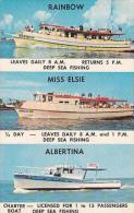 Florida Clearwater Beach Rainbow Miss Elsie Albertina Deep Sea Fishing Boats - Clearwater