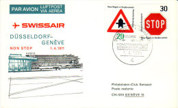 Dusseldorf Genève 1971 - Swissair Erstflug First Flight 1er Vol - Premiers Vols