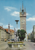 Germany Straubing An Der Donau Tiburtiusbrunnen Und Stadtturm - Straubing