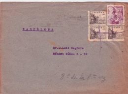 01871 Carta Jefatura Del Servicio De Farmacia 3ra Region Militar Valencia A Barcelona - Marcas De Censura Nacional