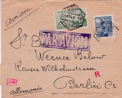 01872 Carta De Valencia A Berlin Correo Aereo- Censura Militar - Nationalistische Censuur