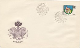 Czechoslovakia / First Day Cover (1973/13 A), Mikulov (2) - Theme: Mikulov - Coat Of Arms (castle, C.o.a. Dietrichsteins - Andere & Zonder Classificatie