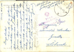 YUGOSLAVIA - CROATIA  - MILITARY PARTISAN POST CARD - KNIN To SIBENIK - 14. VI 1945 - CENZUR  XIX  Udarne Divizie - Brieven En Documenten