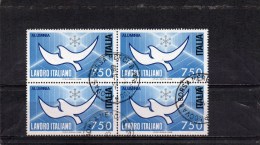REPUBBLICA 1988 QUARTINA USATA - 1981-90: Used