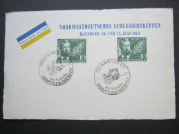 1954, Hannover - Schlesiertreffen, Sonderkarte - Lettres & Documents