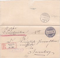 Pologne, Lettre Recommandée  De MALBORK ( MARIENBURG)  1905 (p24) - Cartas & Documentos
